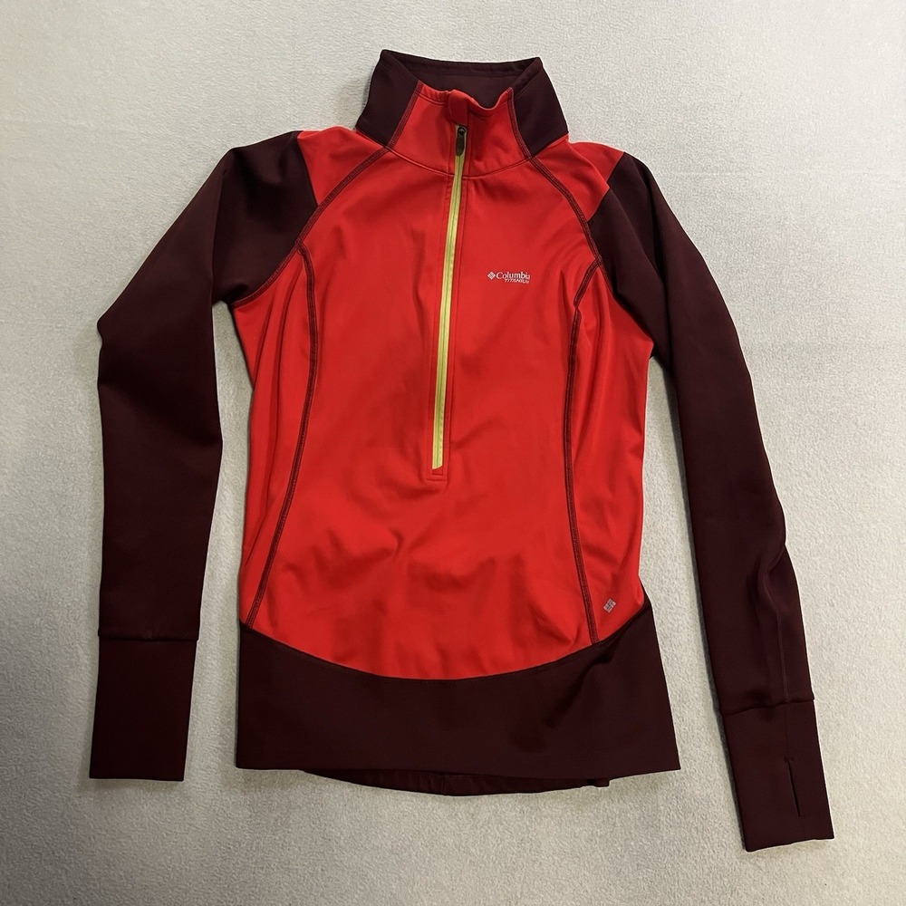 Columbia Titanium Omni-Wick Advanced Evaporation Half Zip Pullover Womens Medium